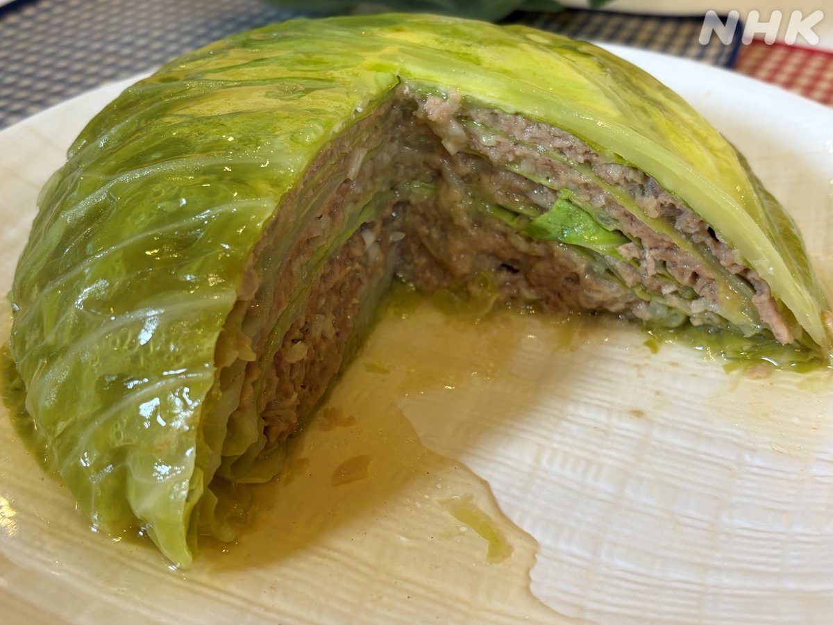 NHK大津が紹介した風車キャベツのシューファルシ完成品断面