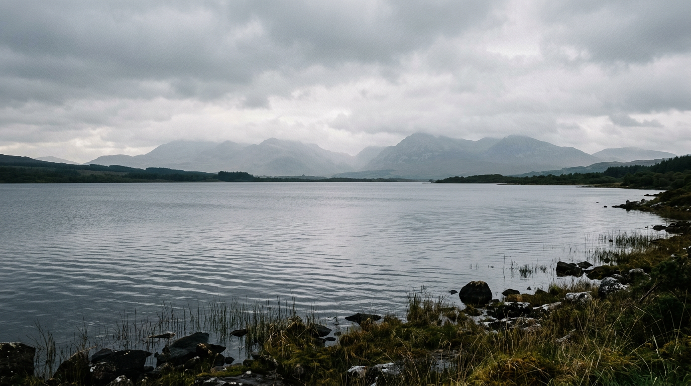 琵琶湖のような広い淡水湖面と遠景の山並みを示した風景イメージ。特定の撮影地や事件現場を示すものではない。※画像は生成AIにより作成されたイメージです。