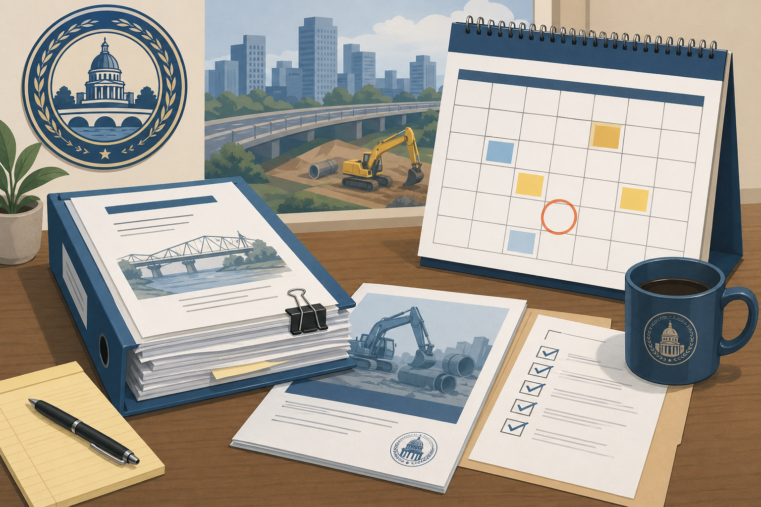 入札手続と締切をイメージした編集部作成の図。実在の文書の写しではない。