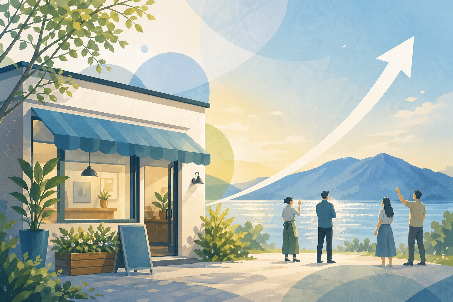 ※生成AI。小規模事業の定着をイメージ。特定施設の描写ではありません