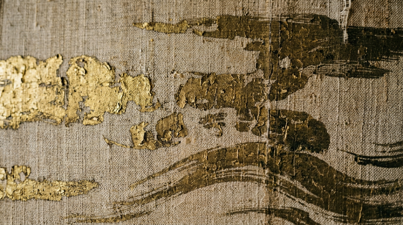 和風の装飾質感をイメージした編集部作成のイラスト。戦国期の文化を連想させる抽象的な背景として用いる。