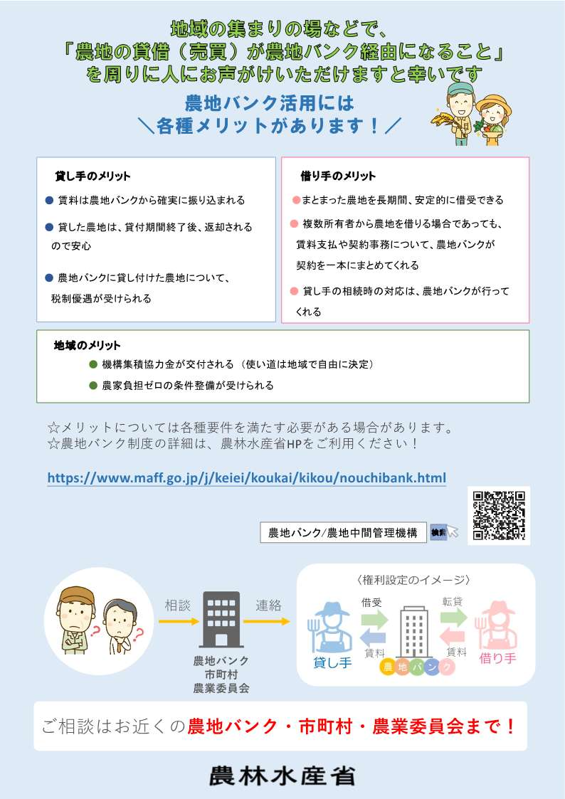 滋賀県の農業・農村施策ページに掲載された関連図版。地域農業の取組紹介用
